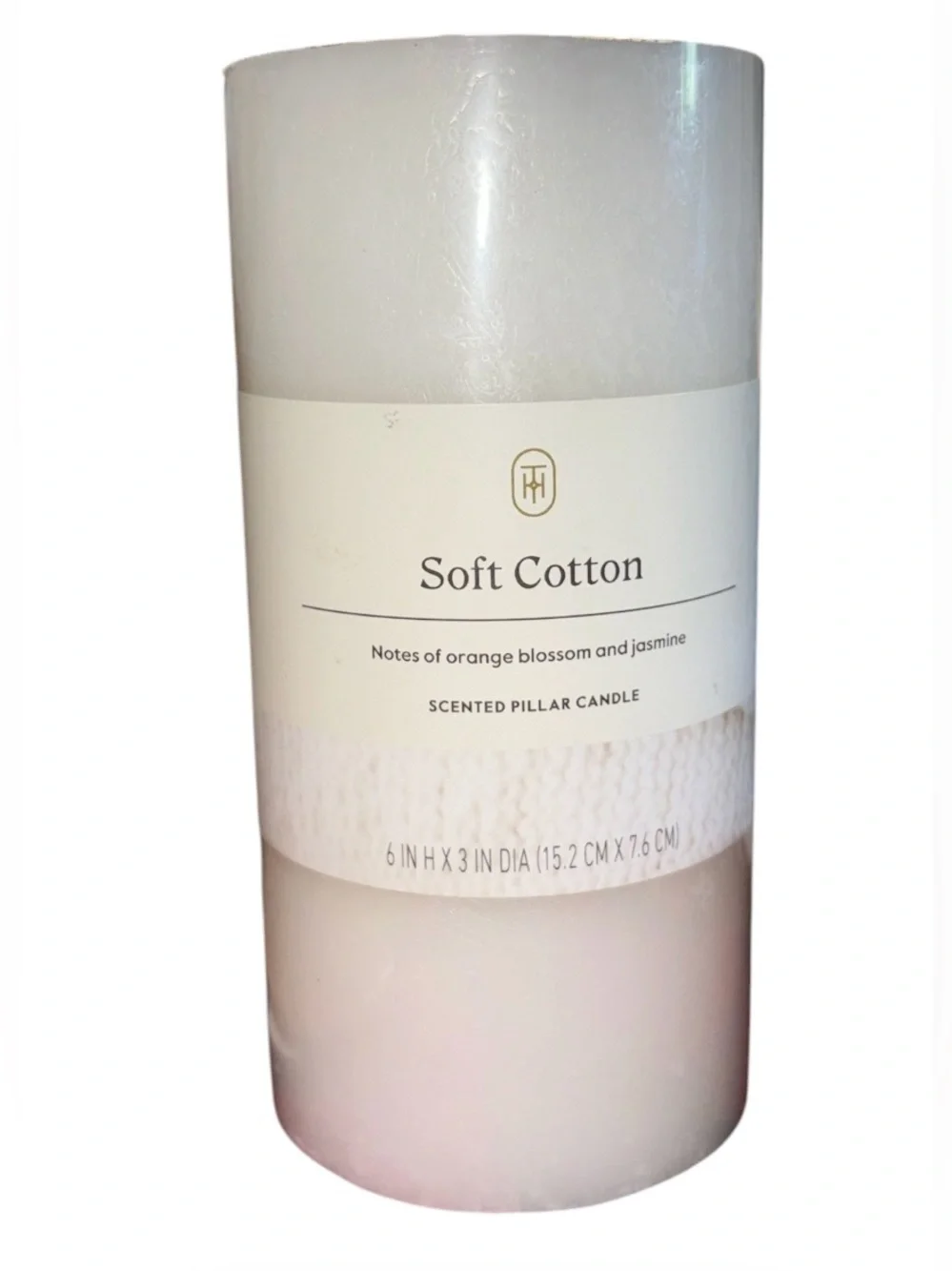 Peony & Cherry Blossom & Soft Cotton Scented Pillar Candle